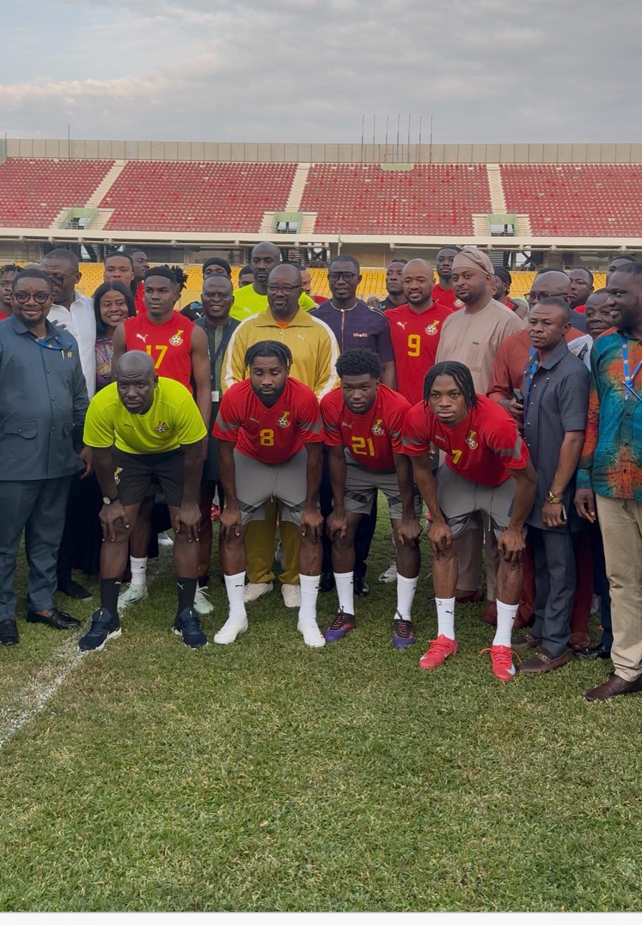 Ernest Norgbey leads Parliamentary Committee on Sports to visit Black Stars ahead of crucial match night