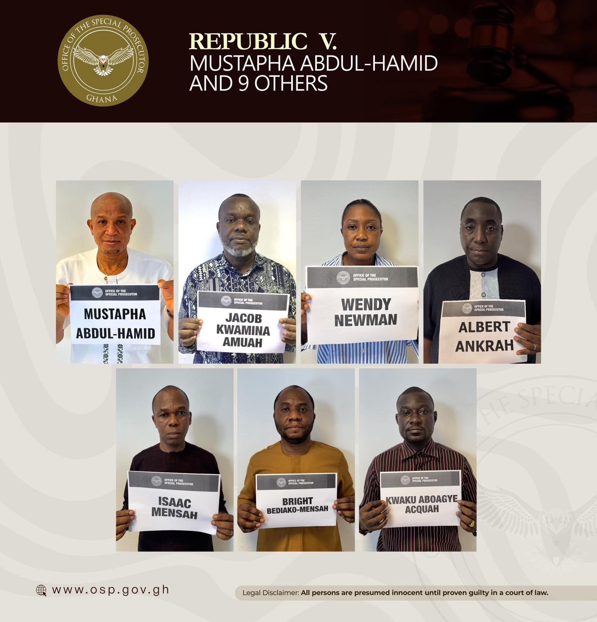 OSP to put Mustapha Hamid and 9 Others before Criminal Division 3 of High Court on 23 July 2025