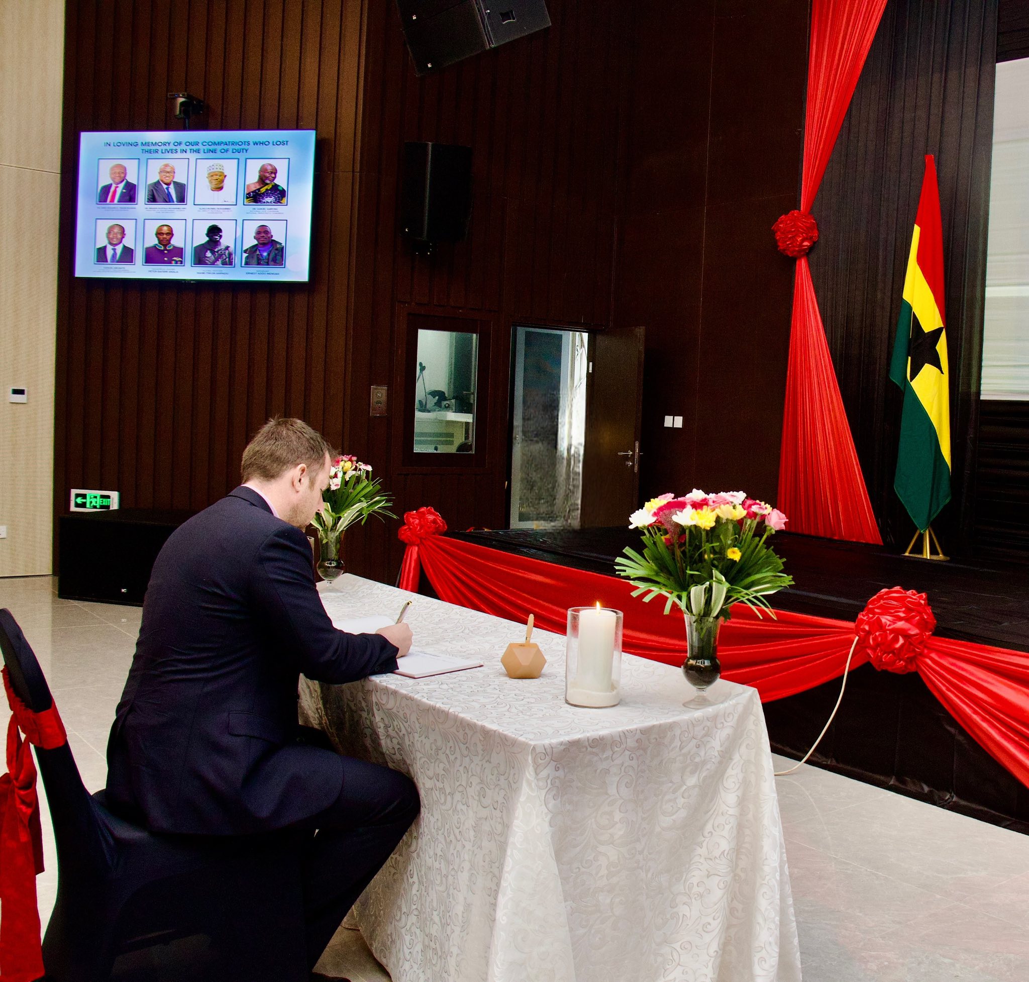 Members of the Diplomatic Corps Condole with Ghana