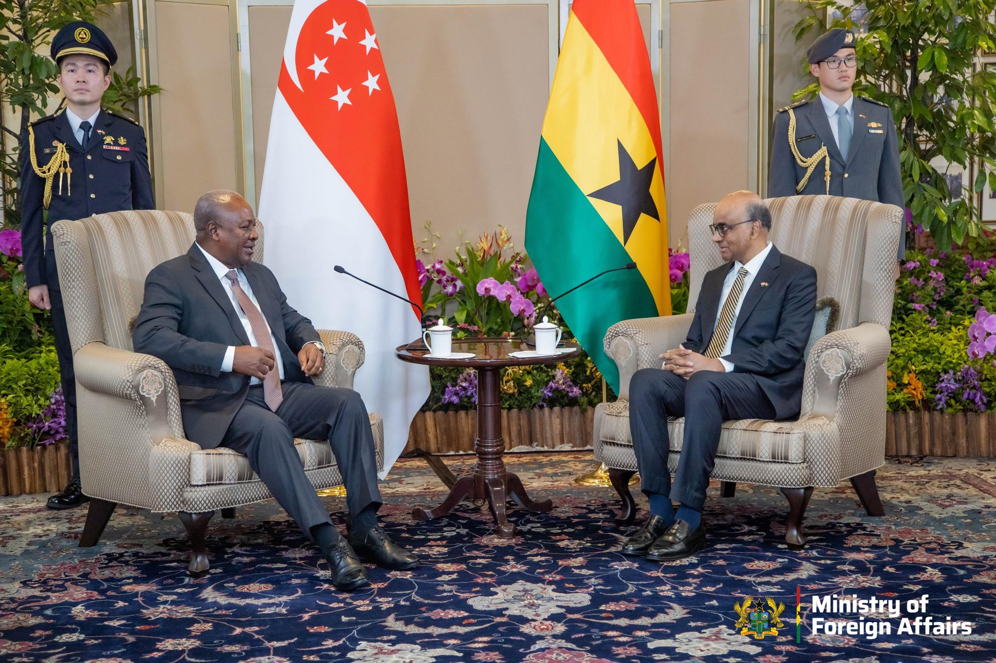 Prez John Mahama becomes the first Ghanaian President in history to be invited by President of Singapore
