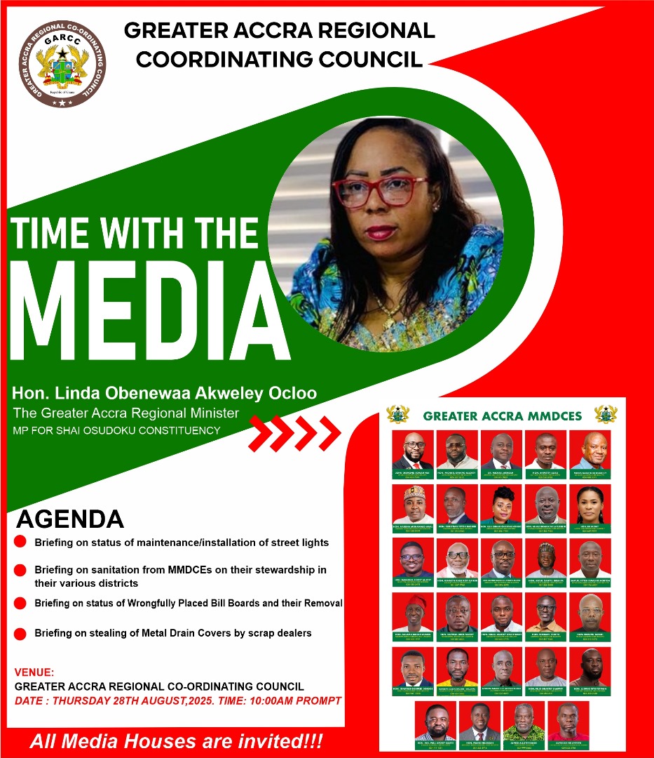Full Text:  Greater Accra Regional Minister Linda Ocloo Addresses “Meet the Press” Encounter on August 28, 2025
