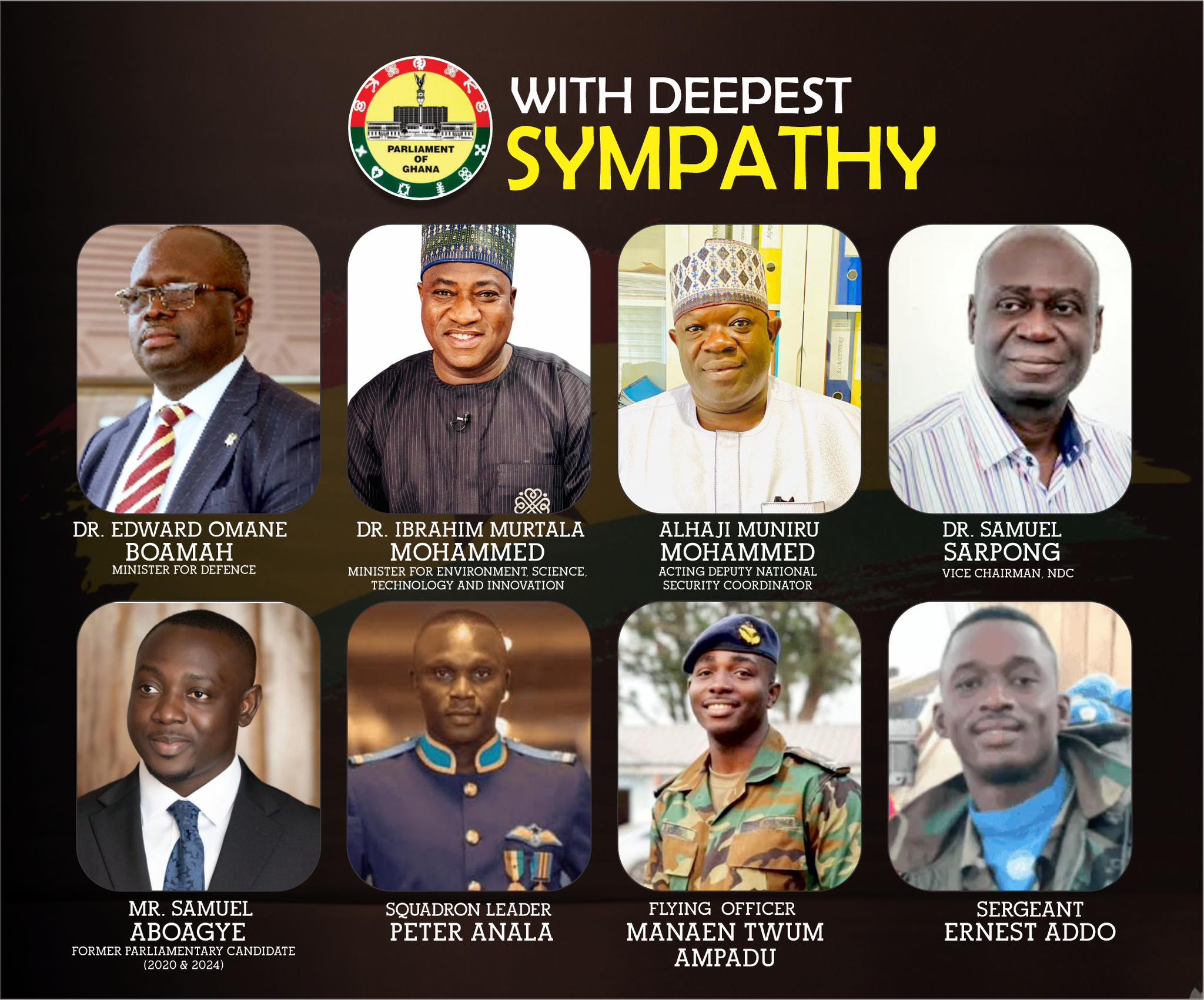 Majority Caucus mourns tragic loss of 8 Ghanaians in Military Helicopter Crash