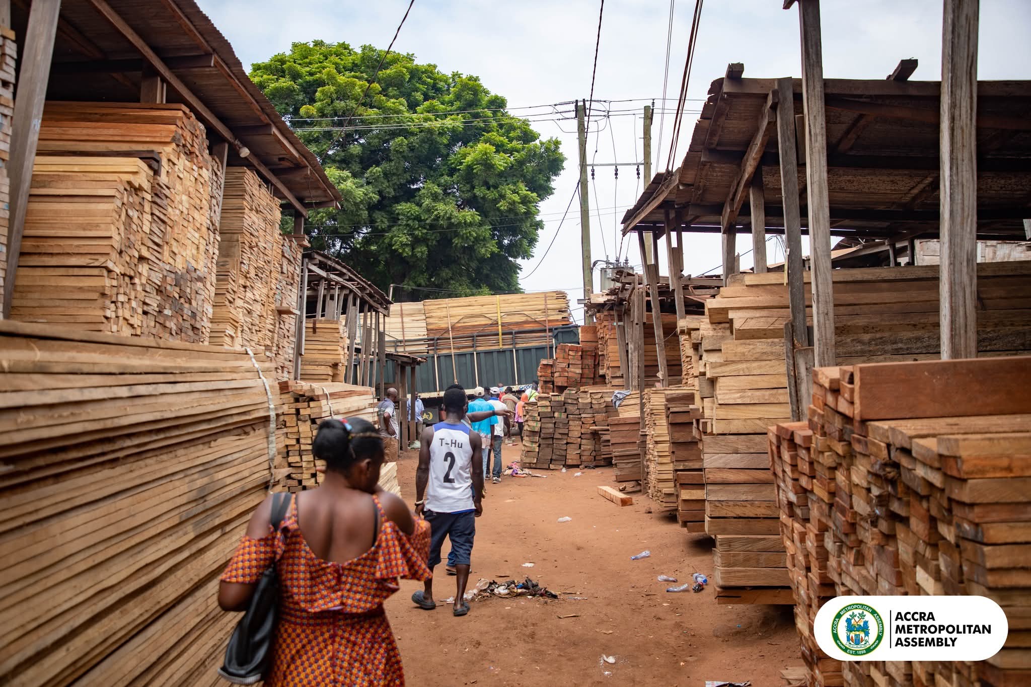 AMA halts Timber Market reconstruction after fire outbreak pending GNFS probe