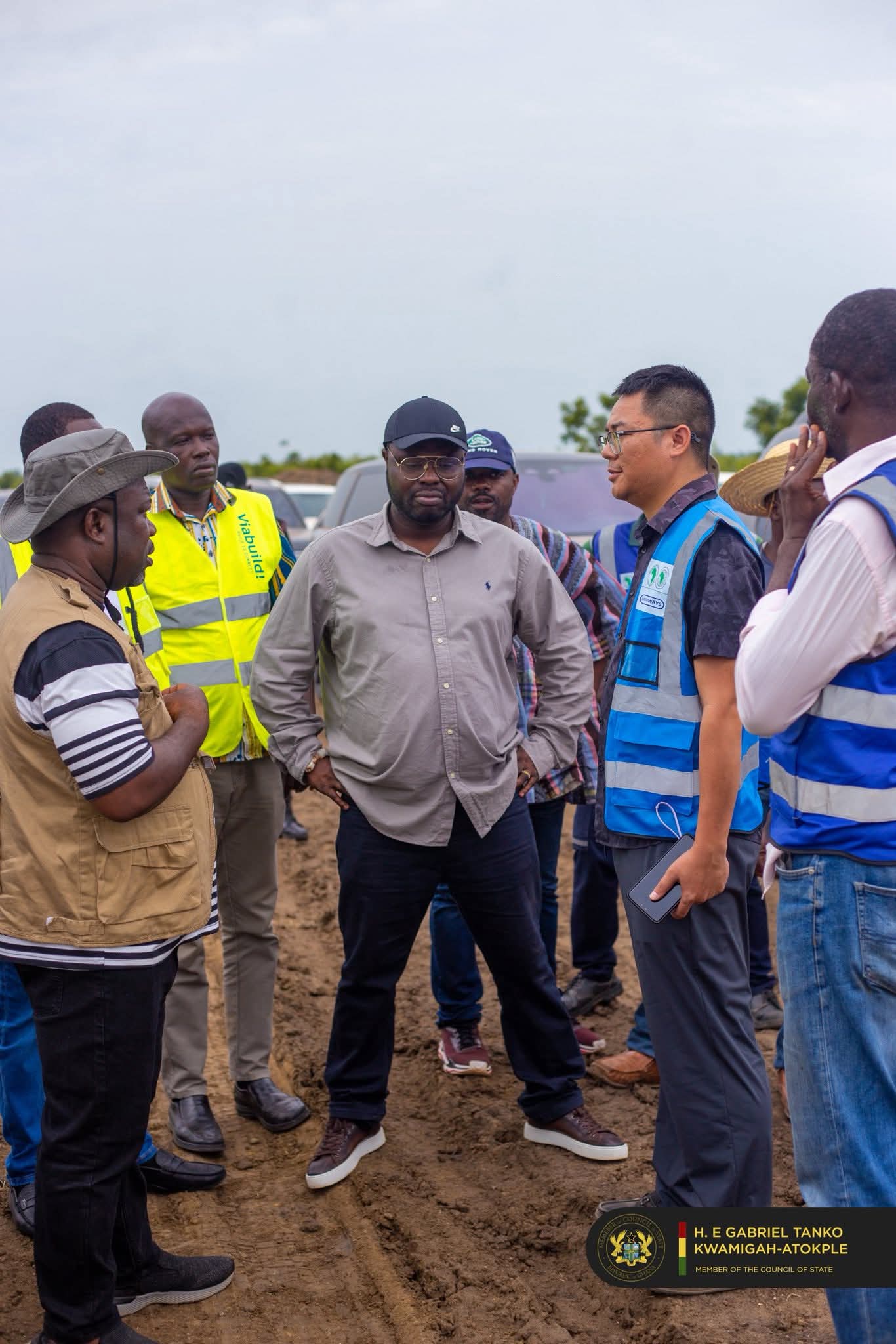 Volta Council of State Member leads Regional Minister, Chiefs to inspect major government projects in the Region