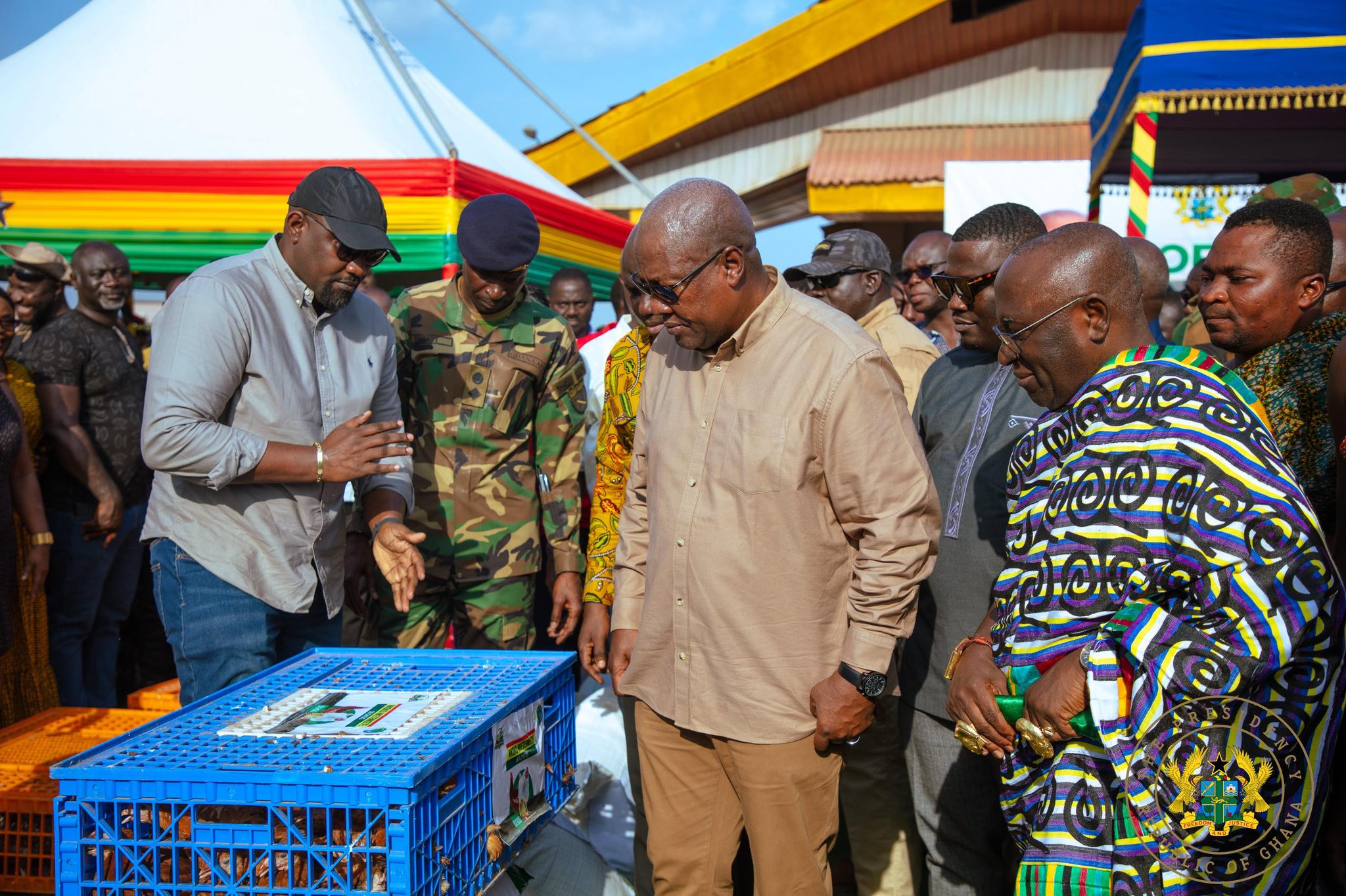 President Mahama unveils government’s flagship poultry revitalization programme, the Nkoko Nkitinkiti, in Kumasi