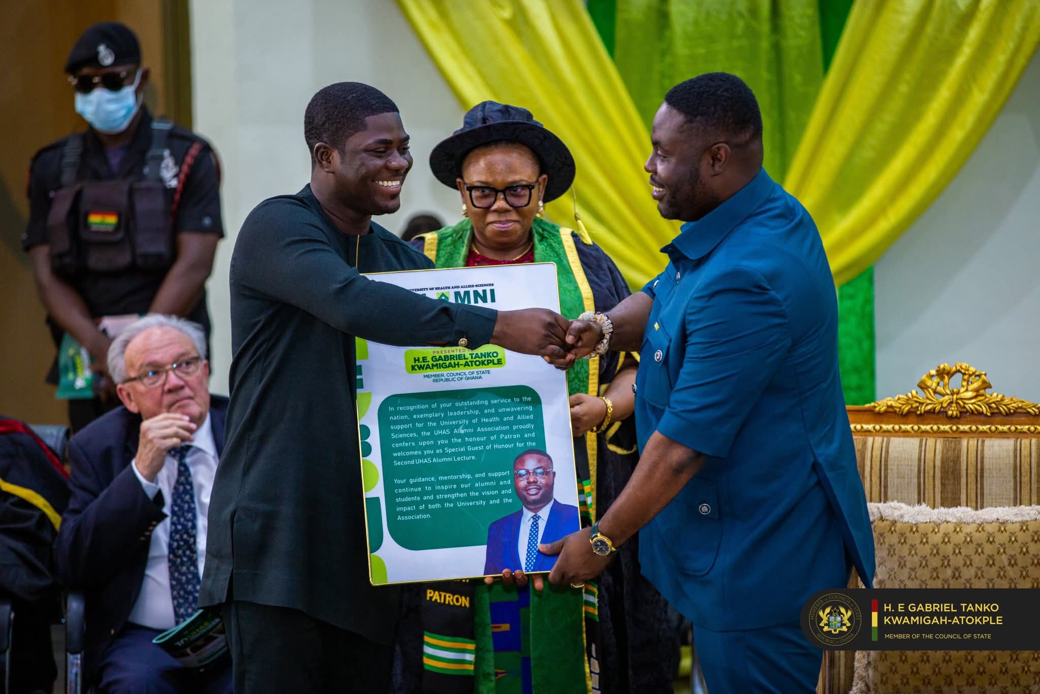 Dr. Atopkle honours outstanding Nursing Graduate at UHAS 10th Graduation Ceremony