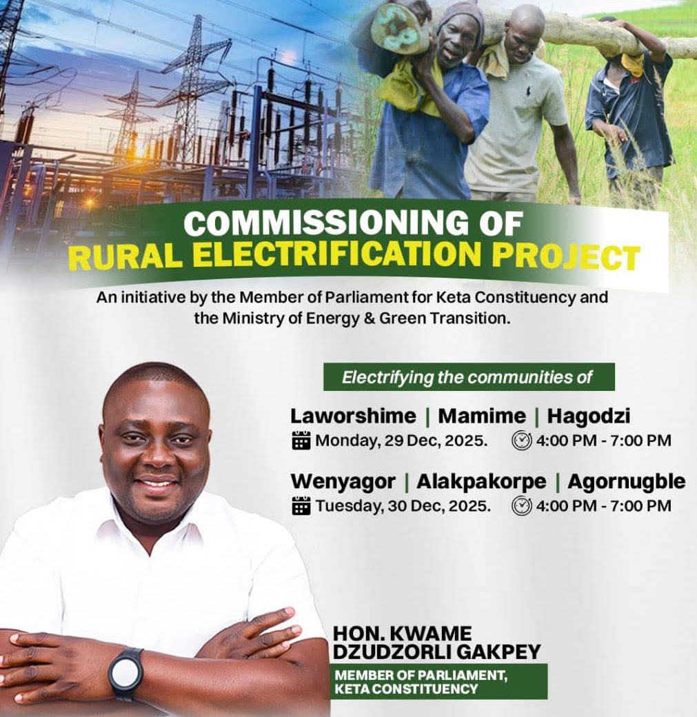 Dzudzorli Gakpey delivers: Rural Electrification Project takes off
