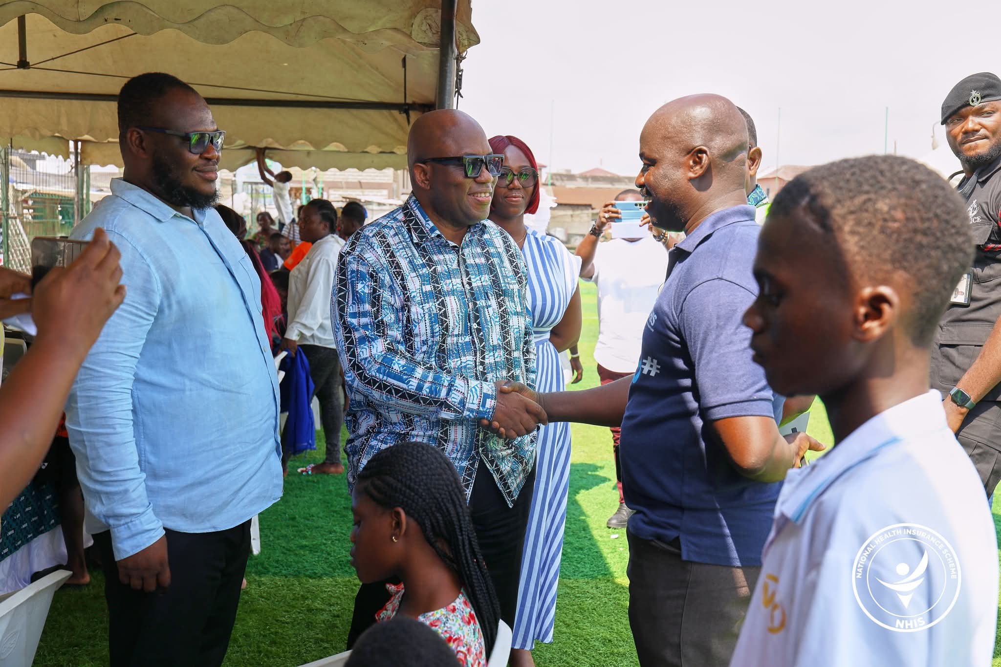 NHIA CEO visits Bukom on Day One of Free NHIS registration exercise