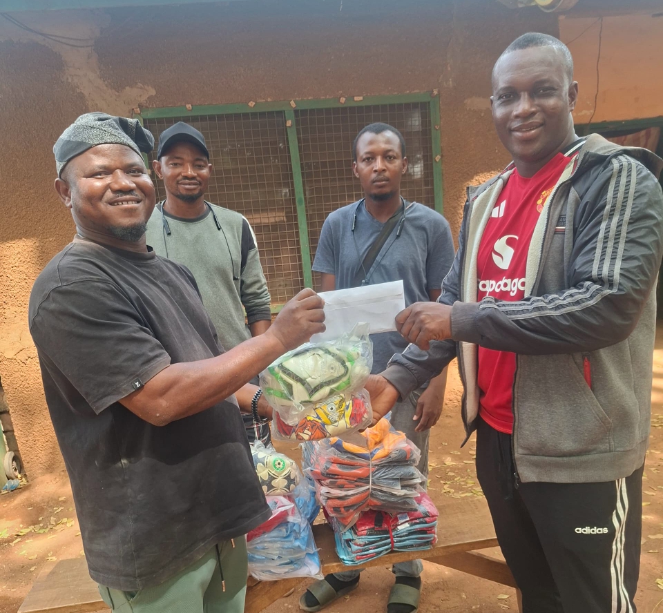James Agalga donates to Sandema Zone Feok Community Games