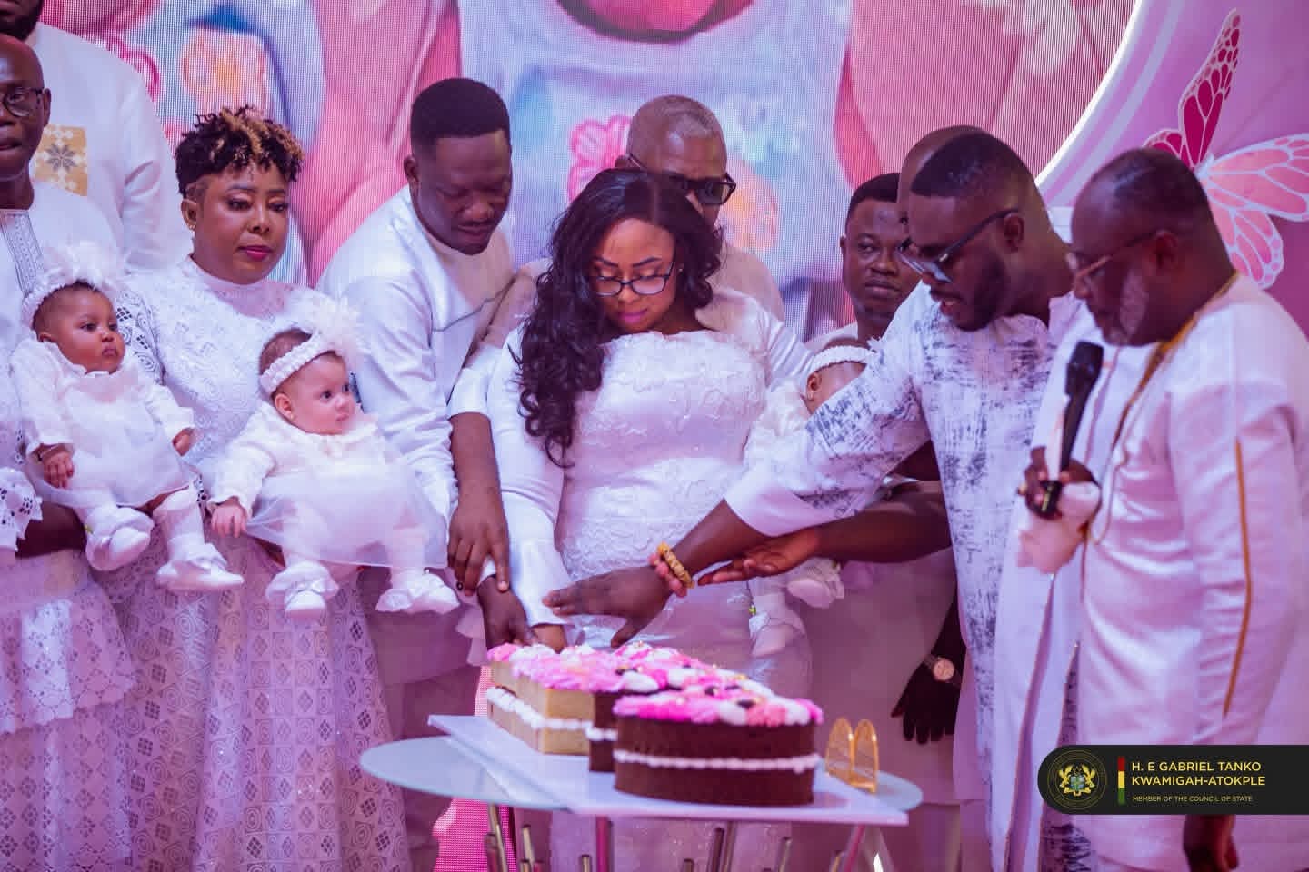 Greater Accra Regional Minister Linda Ocloo welcomes triplets