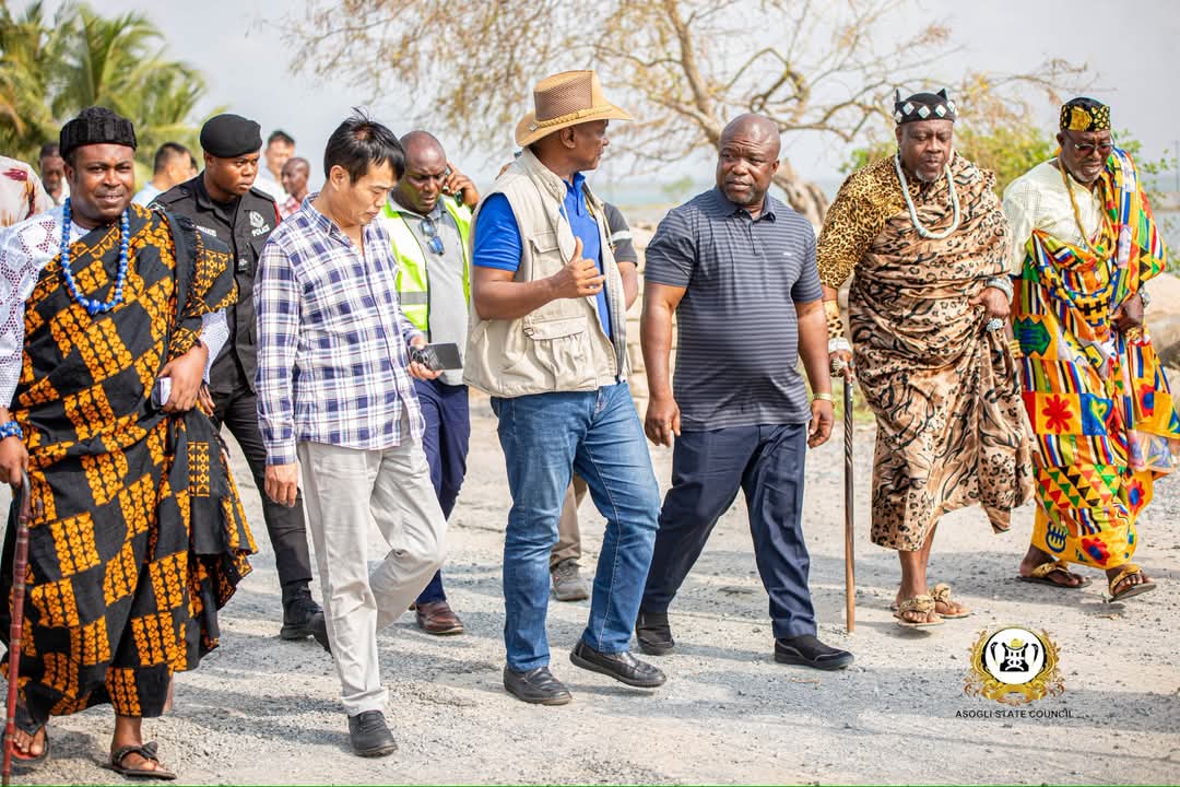 Togbe Afede leads Chinese investors to proposed Keta Harbour site to explore long-term industrial investment