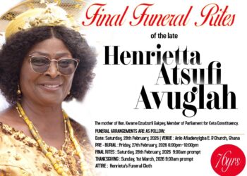 All Roads lead to Anlo-Afiadenyigba as Keta MP buries Mum this weekend