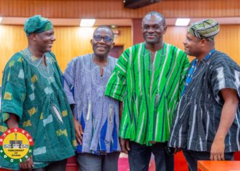 The “Wear Ghana” campaign is in full swing in Parliament:  Sebastian, Frank, Thomas, Maxwell