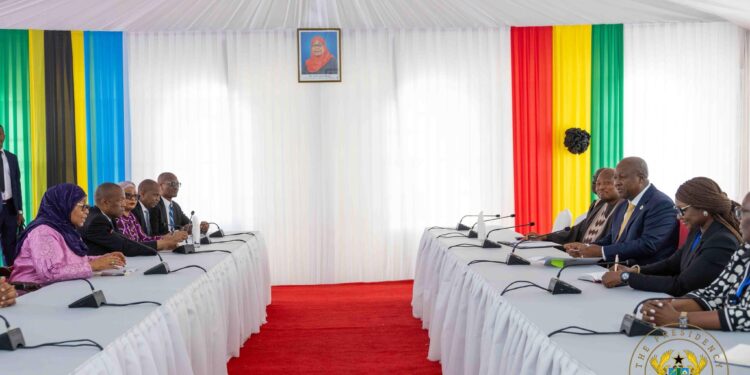 President John Mahama holds bilateral talks with Samia Suluhu Hassan, President of United Republic of Tanzania