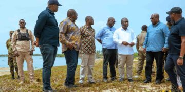 Prez Mahama visits Fuveme to assess Tidal Wave Devastation
