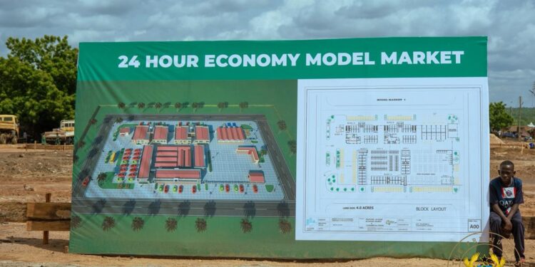 Bole gets 24-Hour Economy Market as President Mahama Cuts Sod