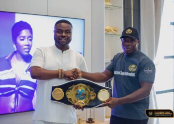 Council of State Member Dr. Atokple hosts WABA Champion Saviour Gad