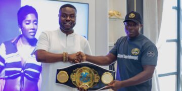 Council of State Member Dr. Atokple hosts WABA Champion Saviour Gad