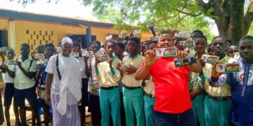 Krachi Nchumuru MP supports BECE Candidates with Mathematical Sers