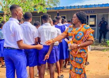 Rita Naa Odoley Sowah supports over 3,300 BECE Candidates in La Dadekotopon