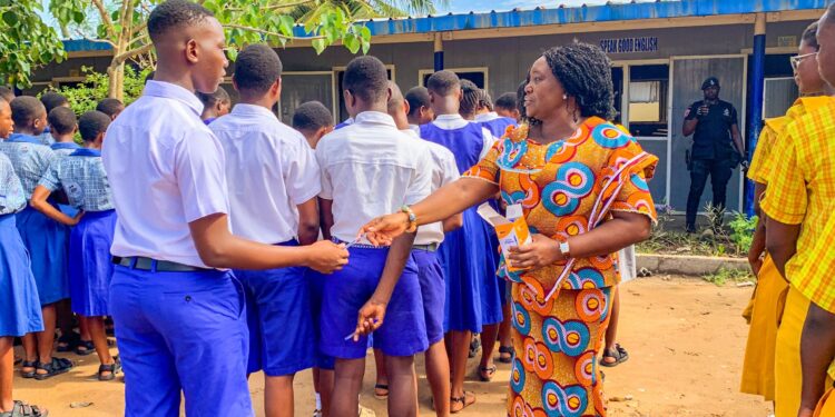 Rita Naa Odoley Sowah supports over 3,300 BECE Candidates in La Dadekotopon