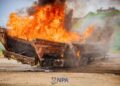 NPA, Western Naval Command destroy illicit Fuel Boat in major Fuel Anti-Smuggling Operation