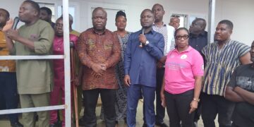 Health Minister, Volta Regional Minister inspect new Market Clinic for Free Primary Healthcare