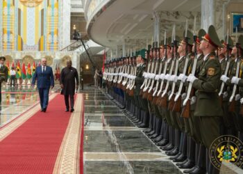 President John Mahama receives Ceremonial Welcome in Belarus during State visit