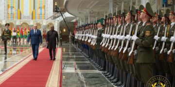 President John Mahama receives Ceremonial Welcome in Belarus during State visit