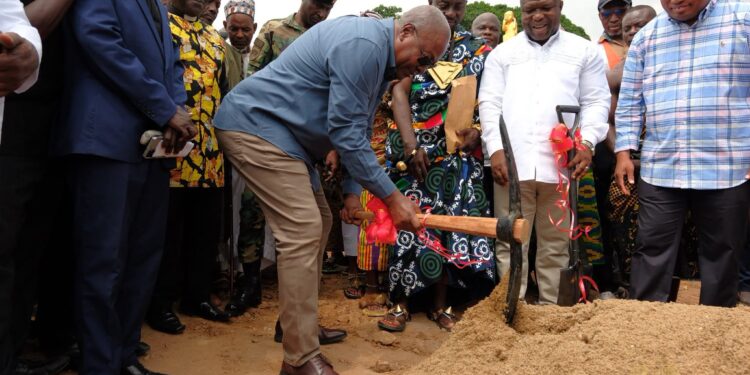 President Mahama breaks ground for 24-Hour Model Market in Juapong