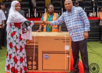 North Tongu MP donates 100 Chest Freezers to Juapong Market Women following relocation