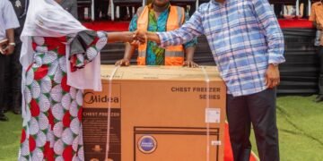 North Tongu MP donates 100 Chest Freezers to Juapong Market Women following relocation