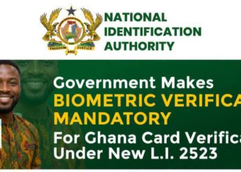 Biometric Verification now Mandatory for Ghana Card under L.I. 2523