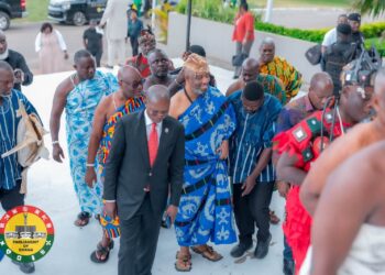 His Royal Majesty Ga Mantse storms Parliament