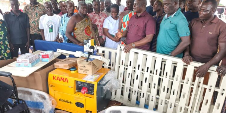 Solomon Kuyon donates Health and Education items to Krachi Nchumuru Communities