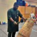 Chief Tanko displays Drumming Skills in USA as He Joins Prof. Alorwoyie’s Class at University of North Texas
