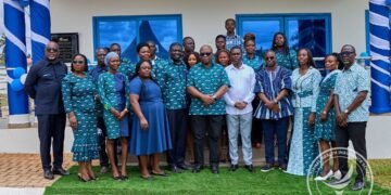 NHIA opens New Ajumako District office, presents vehicle to drive enrollment in reaching UHC